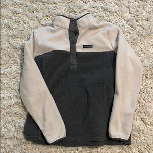 Columbia Women's Zip Up Sweater - Cream and Gray